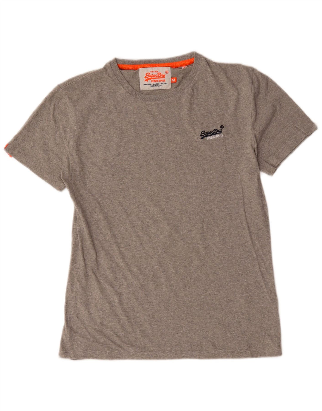 T-shirt da uomo Superdry Top in cotone grigio medio