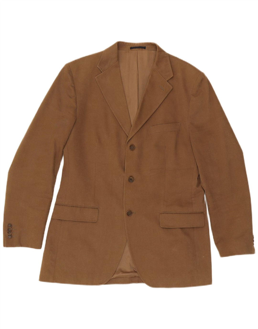 Giacca blazer da uomo a 3 bottoni Massimo Dutti EU 52 grande cotone beige