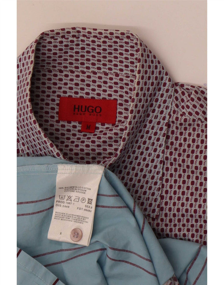 Camicia da uomo Hugo Boss in cotone a righe blu medio
