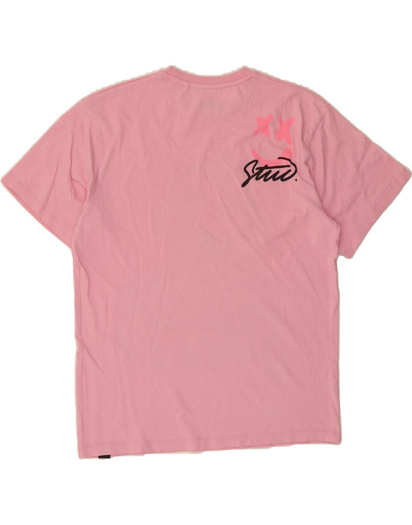 PULL & BEAR Mens Graphic T-Shirt Top Large Pink