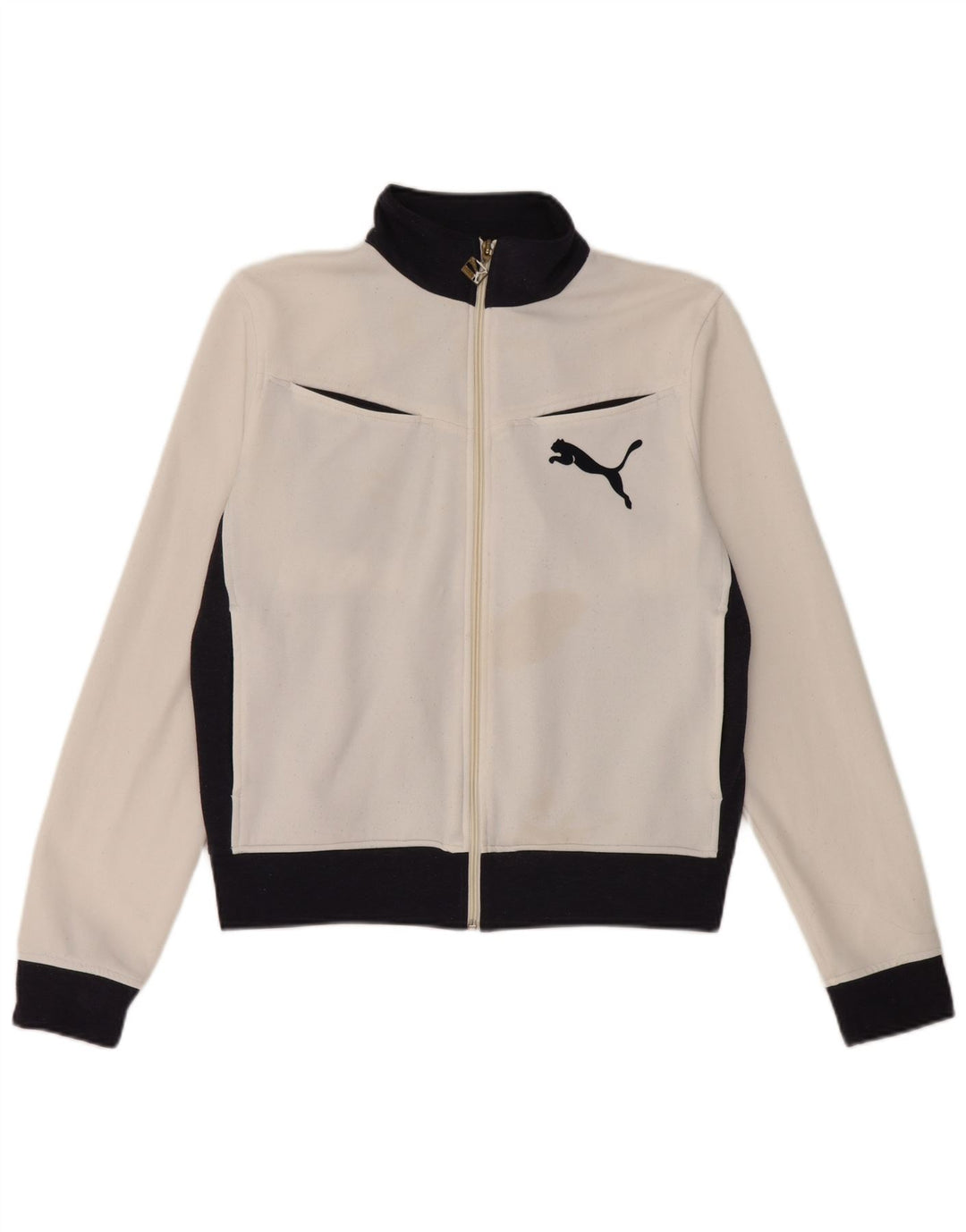 Giacca da tuta da donna Puma UK 14 Poliestere color block bianco medio