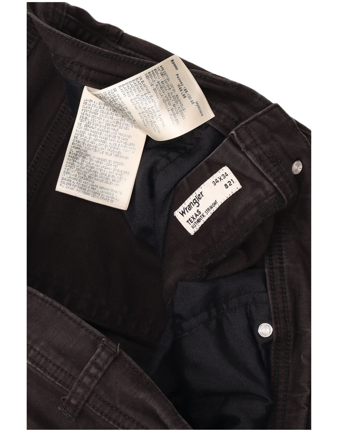Jeans dritti da uomo Wrangler Texas W34 L34 cotone grigio