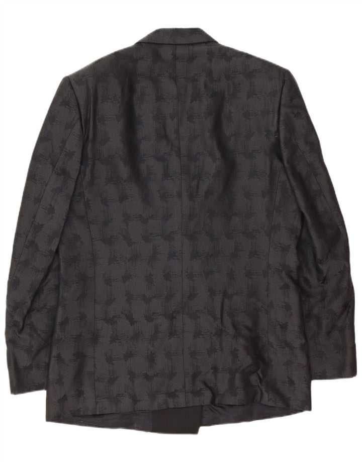Giacca blazer da uomo Pierre Cardin IT 50 grande classica geometrica nera