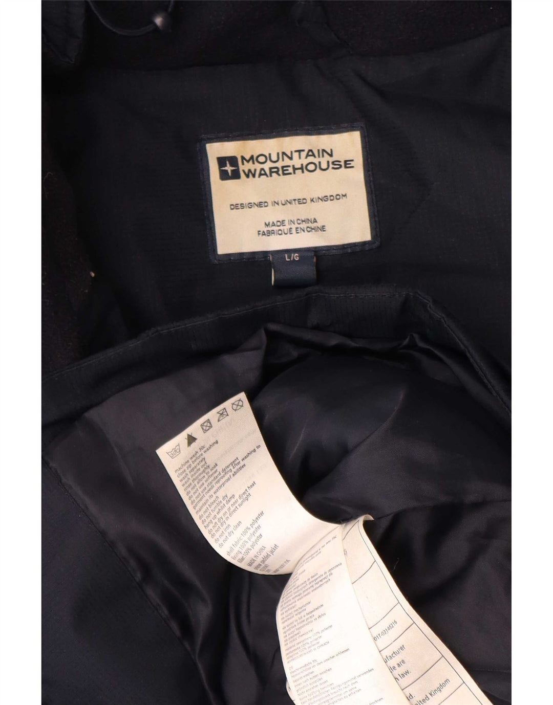 Giacca imbottita con cappuccio da uomo Mountain Warehouse UK 40 Large Blu Navy