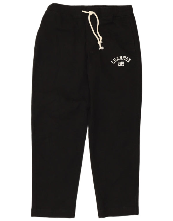 Champion Mens Graphic Tracksuit Trousers Large  Black Cotton