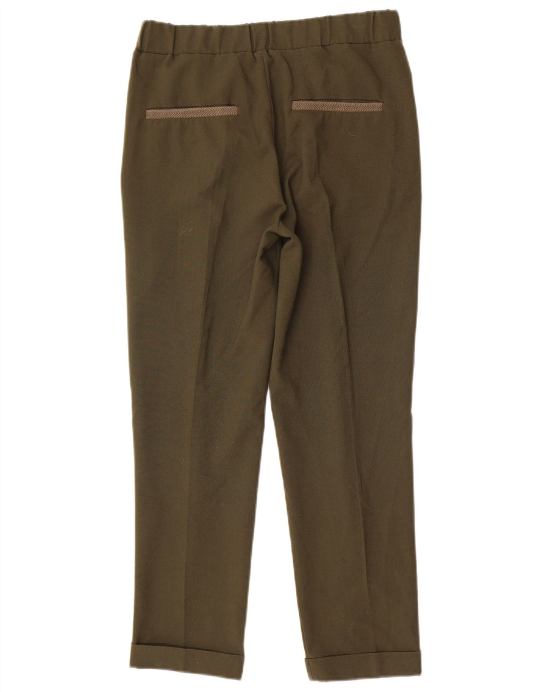 ZARA Womens Tapered Chino Trousers Medium W28 L27 Khaki Polyester