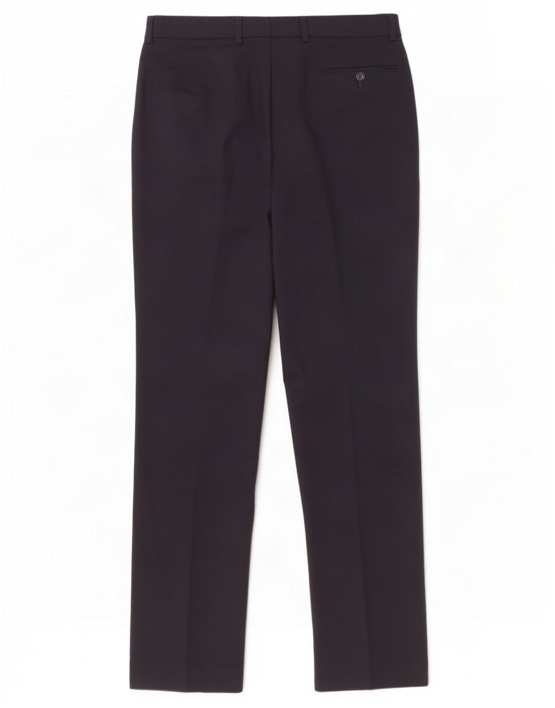 Pantaloni da abito dritti da donna Marks & Spencer W32 L33 lana blu navy