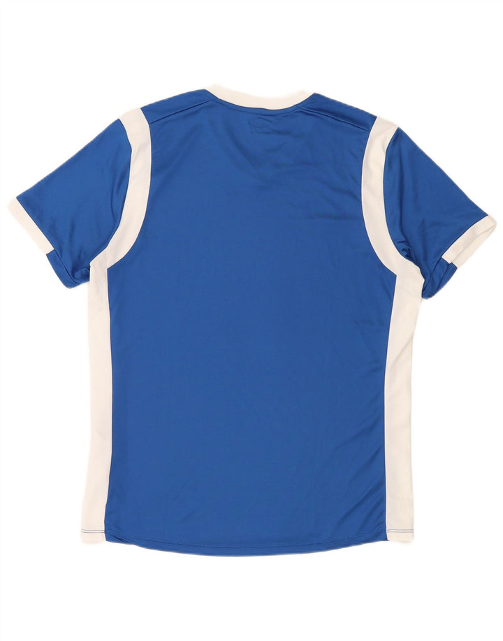 T-shirt da uomo Umbro Top Large in poliestere color block blu