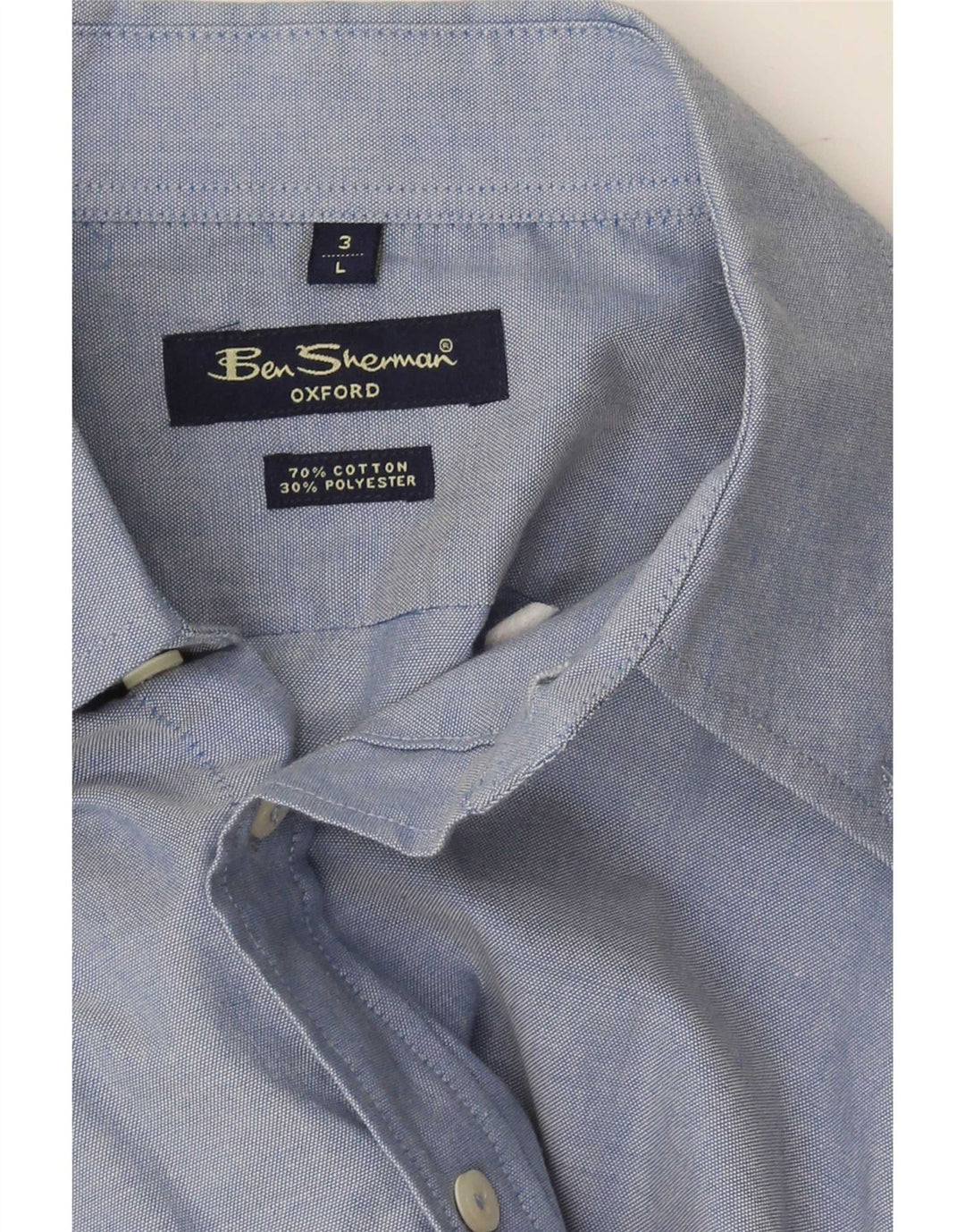 Camicia Oxford da uomo Ben Sherman grande in cotone blu