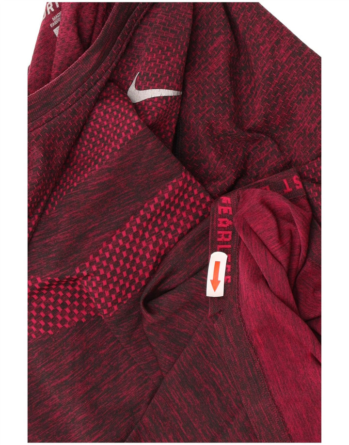 T-shirt Nike Dri Fit da uomo, media, bordeaux screziata
