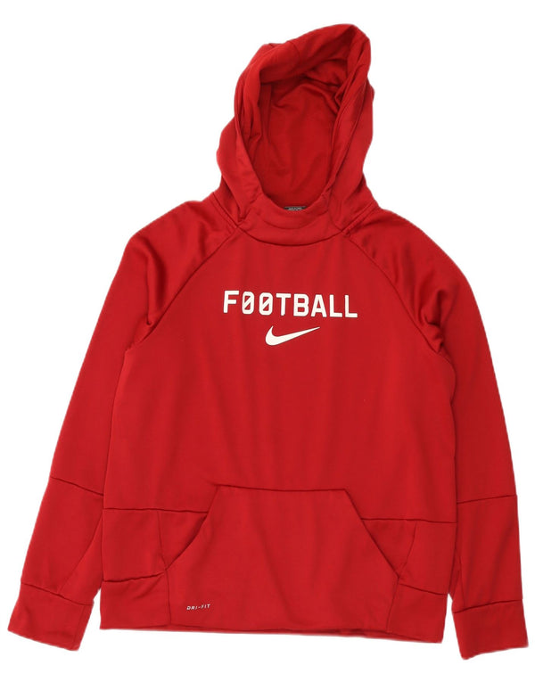Felpa con cappuccio grafica Nike Dri Fit da ragazzo 13-14 anni XL poliestere bordeaux