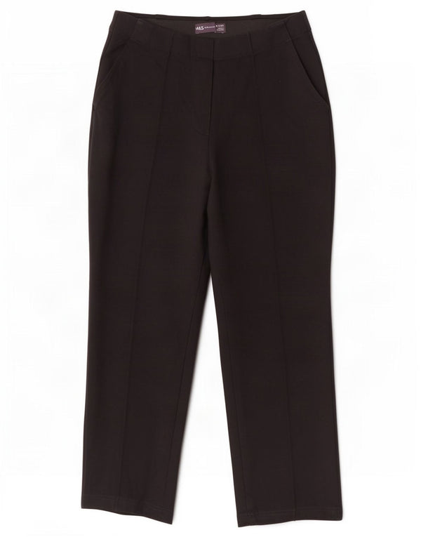Pantaloni corti da donna Marks & Spencer UK 10 Small W26 L24 Viscosa nera