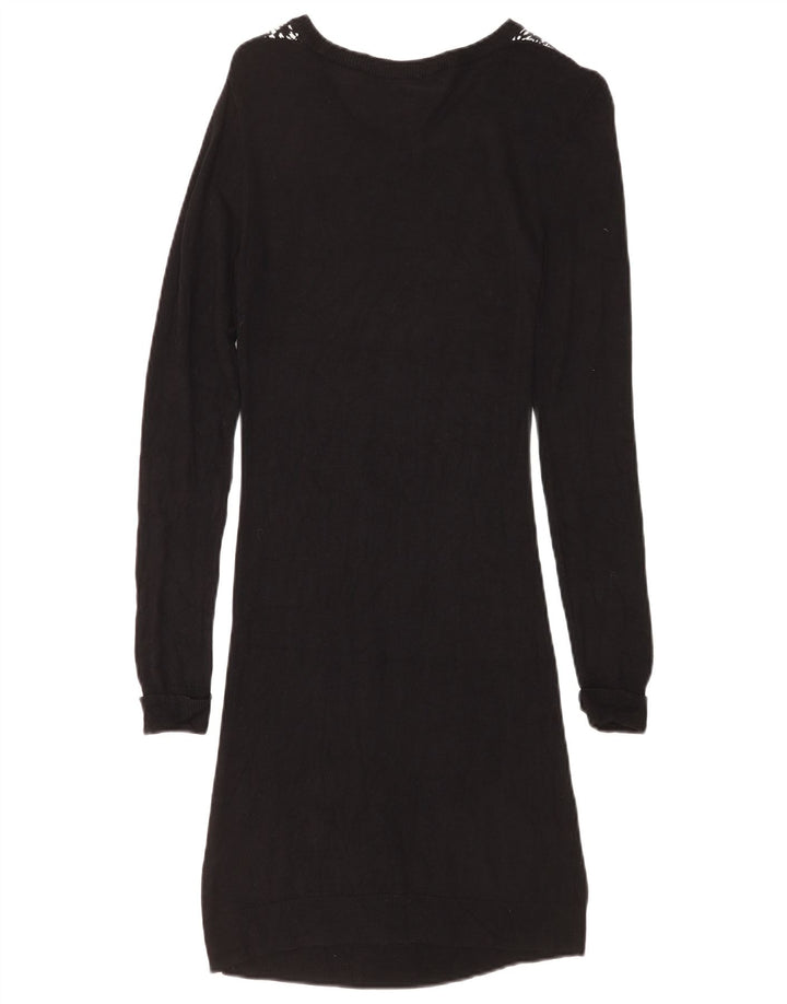 Abito maglione da donna French Connection UK 10 Piccolo nero geometrico