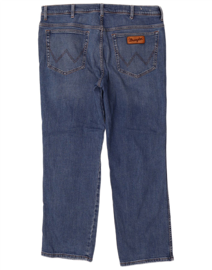 Jeans dritti da uomo Wrangler Texas W38 L30 cotone blu