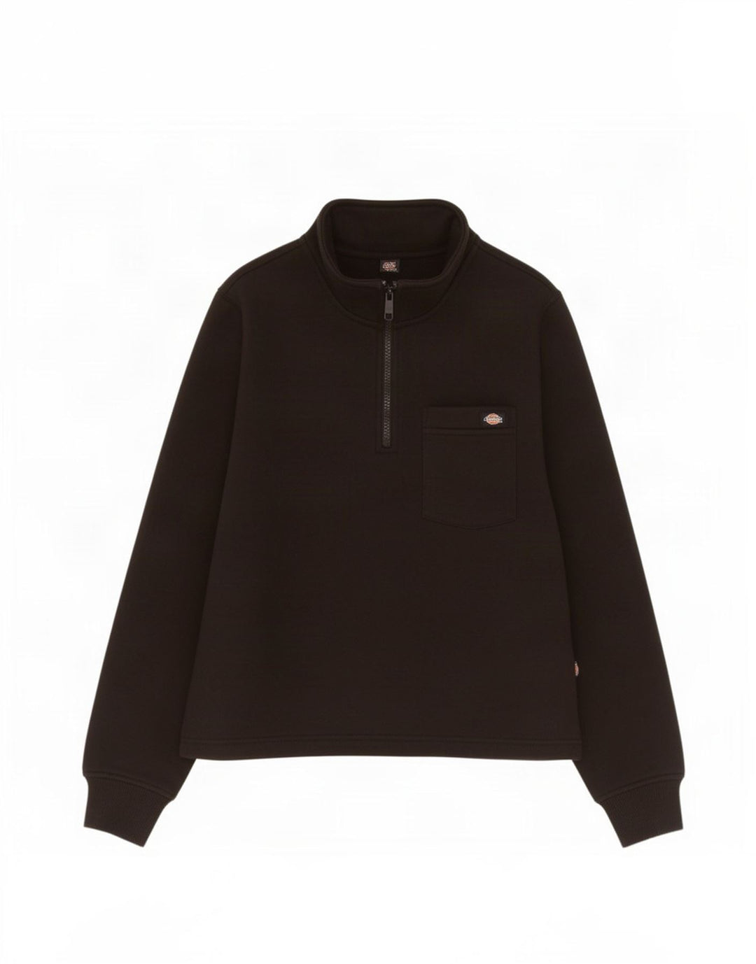 Dickies Felpa con collo con zip da donna Maglione UK 14 Medio Nero