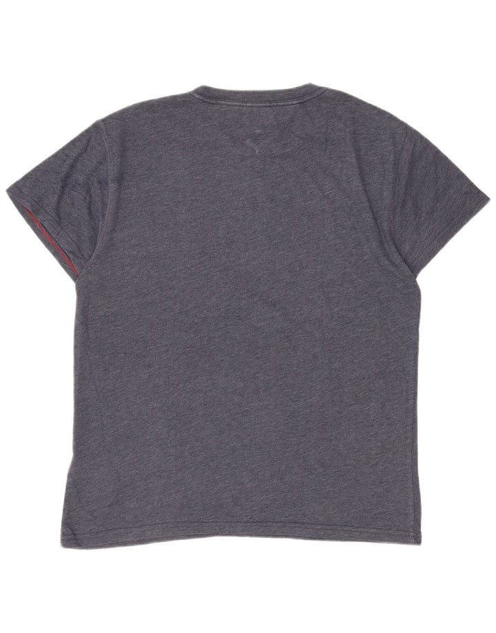 T-shirt grafica da uomo Tommy Hilfiger Top in cotone blu navy medio