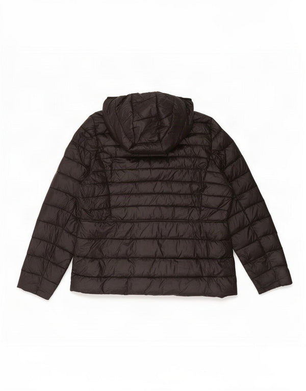 Giacca imbottita con cappuccio da donna Michael Kors UK 18 XL nylon nero