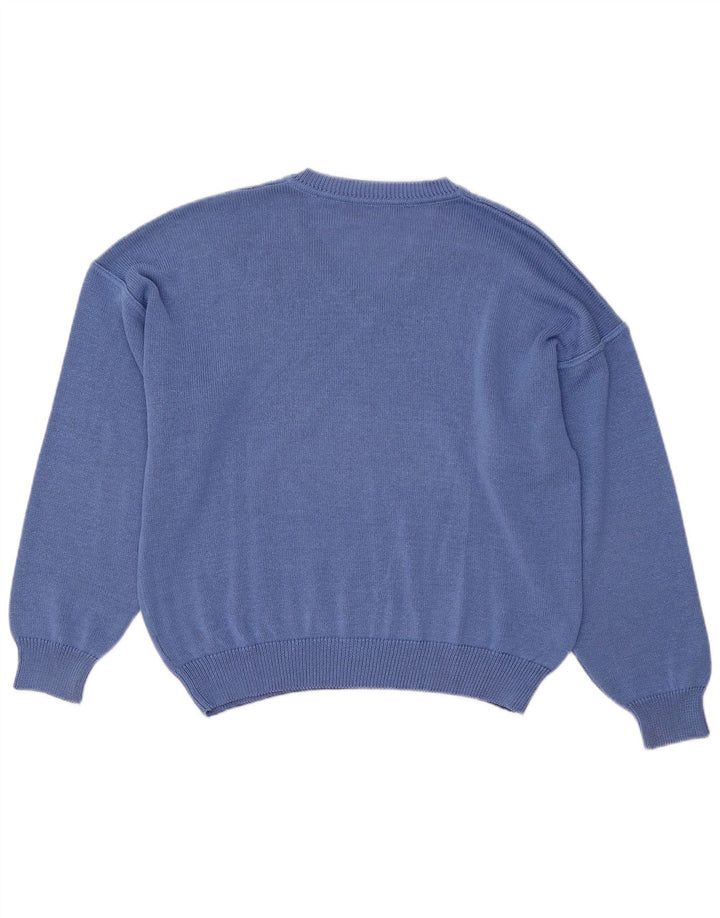 Bleyle Maglione da uomo con vestibilità rilassata con scollo a V piccolo blu