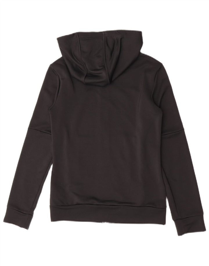 Maglione con cappuccio e zip da donna Adidas UK 8/10 piccolo poliestere nero