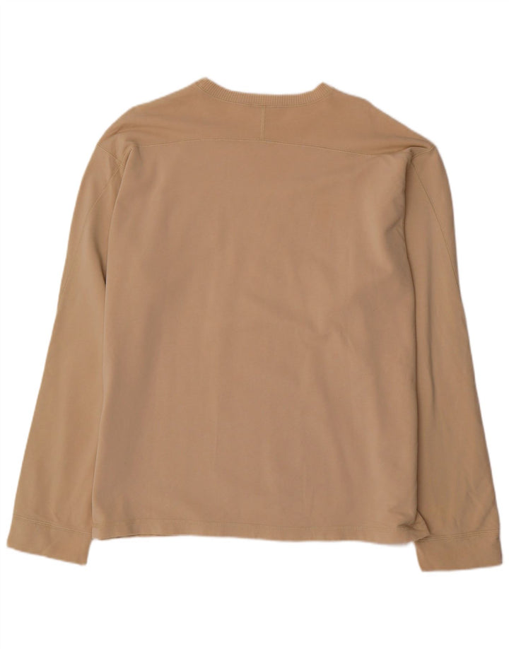 O'Neill Top grafico da uomo a maniche lunghe in cotone beige grande