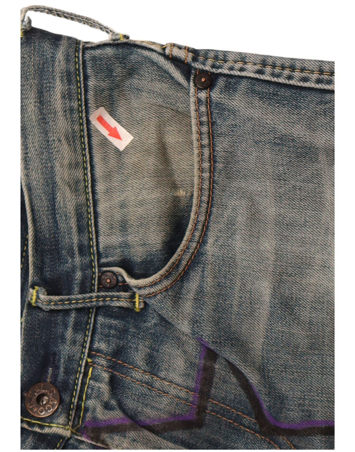 Pantaloncini di jeans grafici da donna Levi's W30 cotone blu medio