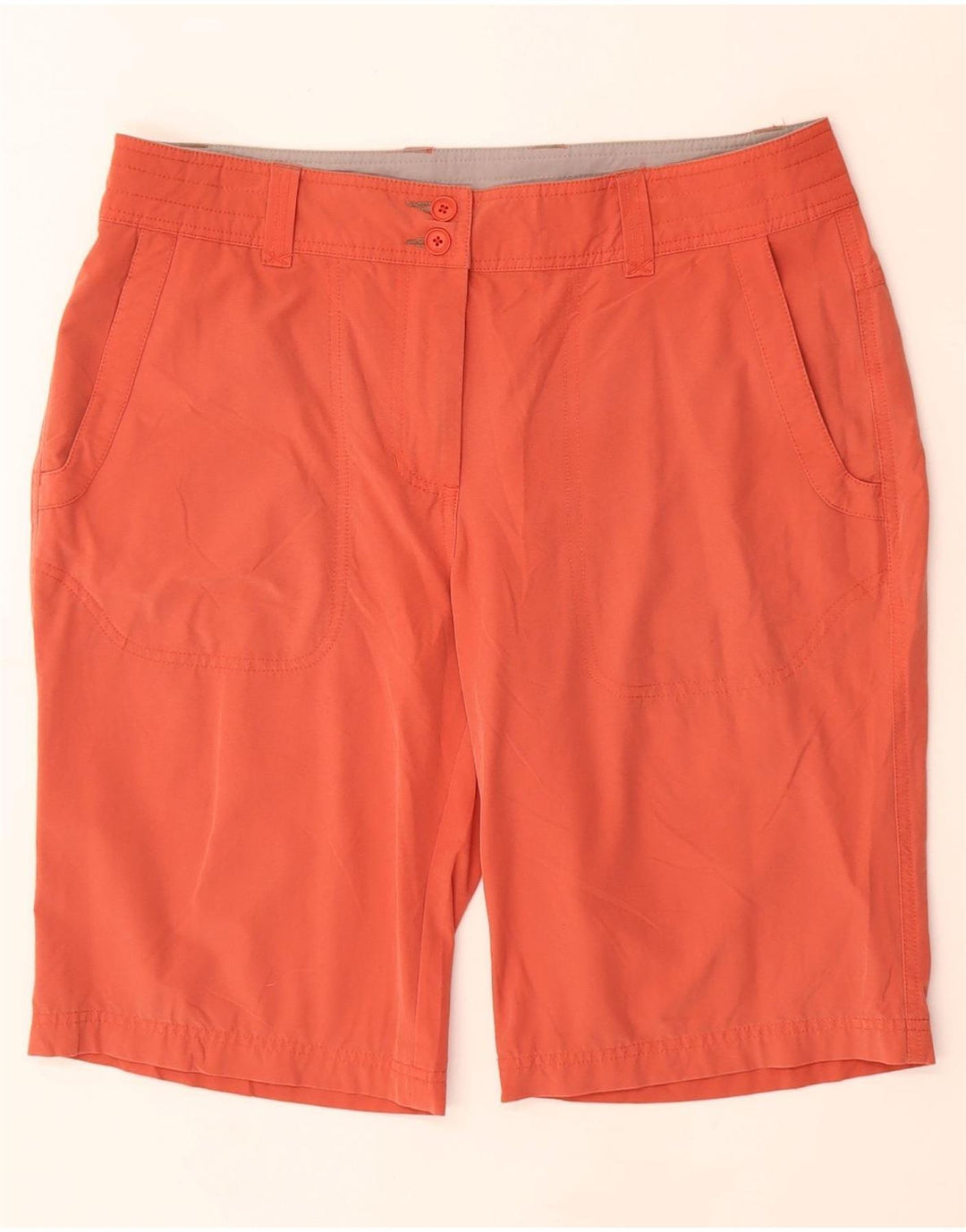 Pantaloncini chino da donna ROHAN UK 12 Medium W32 Arancione Poliammide