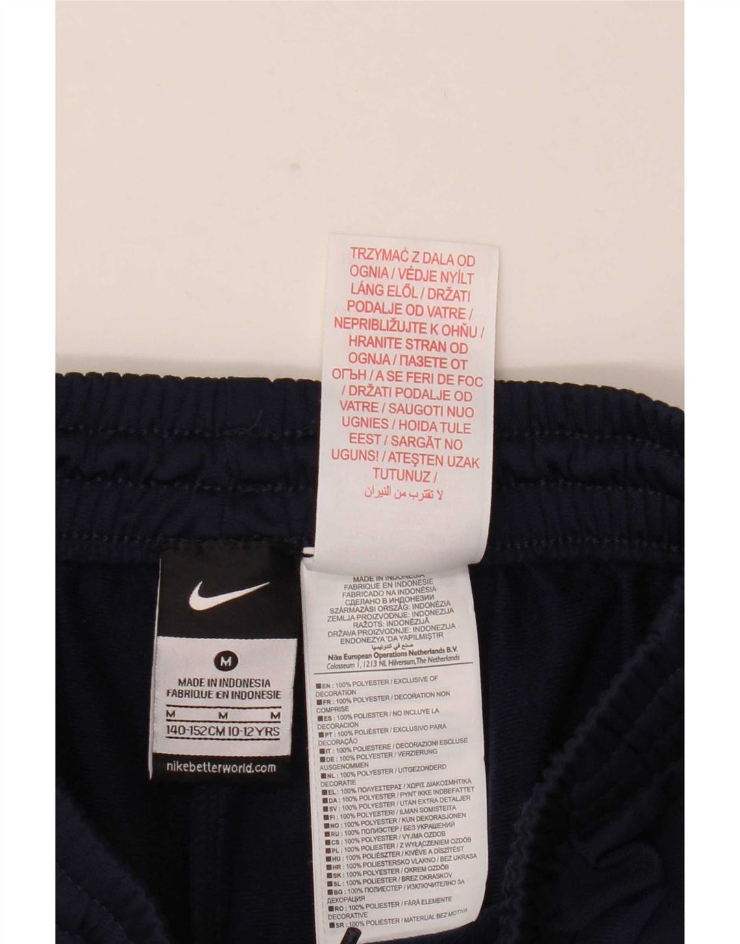 Pantaloni della tuta da ragazzo Nike 10-11 anni poliestere blu navy medio