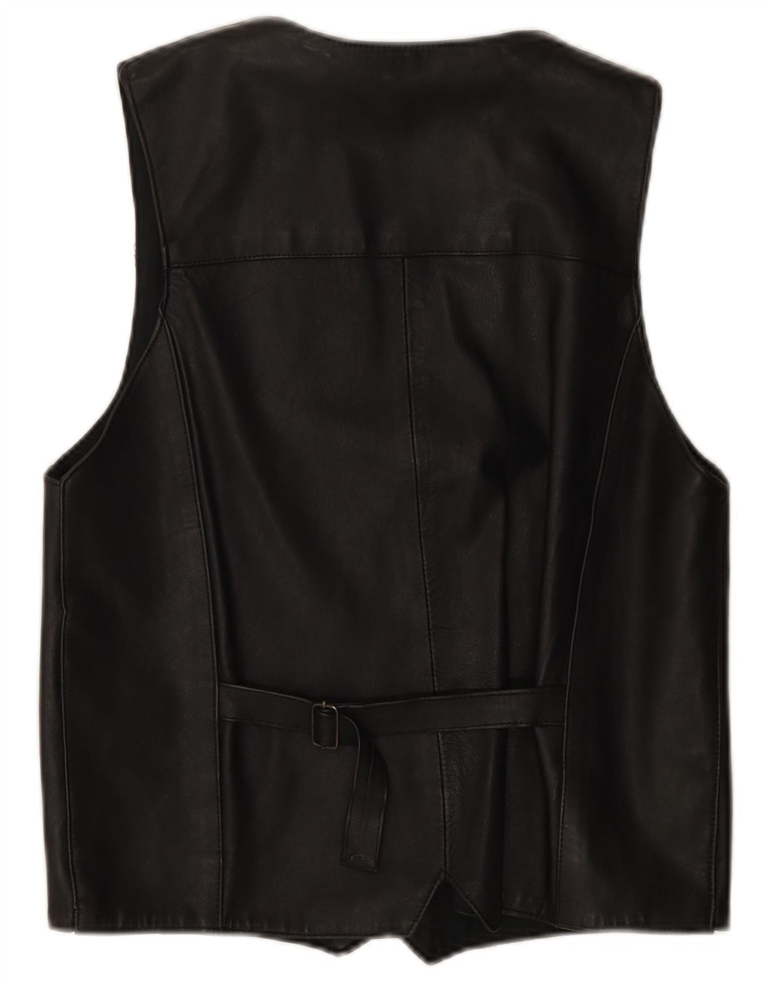 Gilet in pelle da uomo VINTAGE medio nero