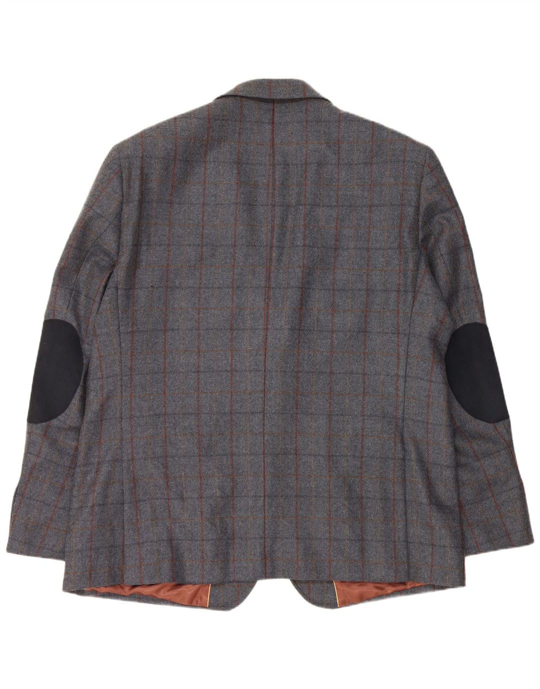 Giacca blazer a 2 bottoni da uomo Woolrich UK 48 4XL Lana a quadri grigia