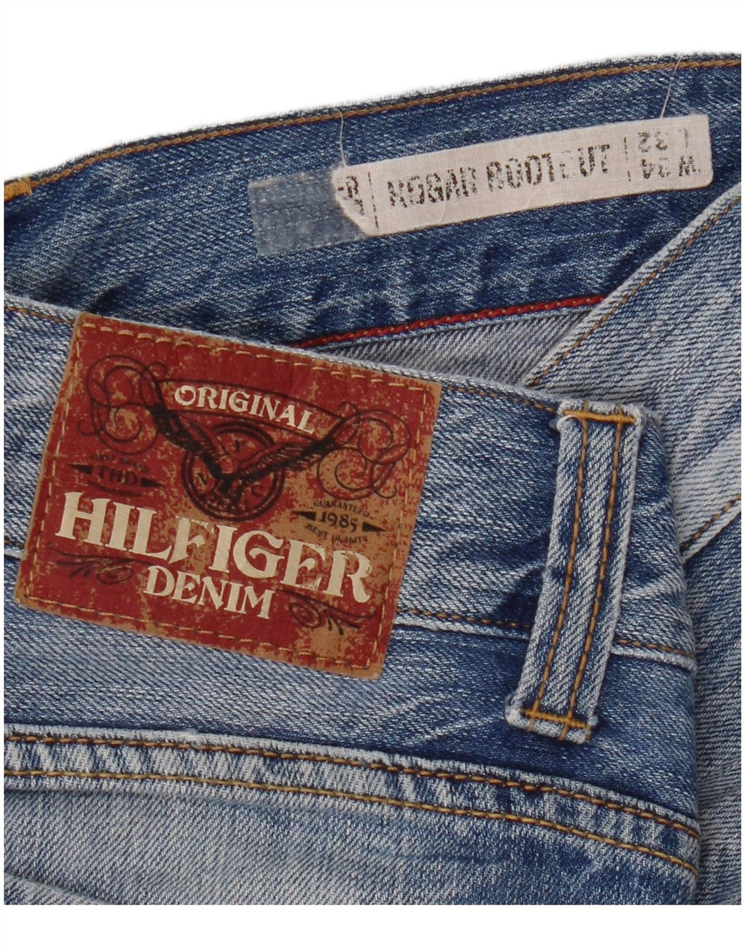 TOMMY HILFIGER Jeans Rogar Bootcut da uomo W34 L32 Blu