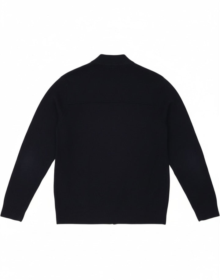 ZARA Boys Cardigan Sweater 11-12 Years Navy Blue Cotton