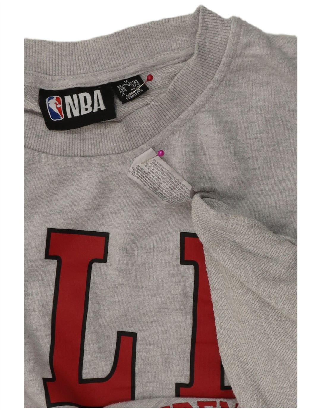 Felpa con grafica NBA Chicago Bulls da donna UK 12/14 Grigio medio