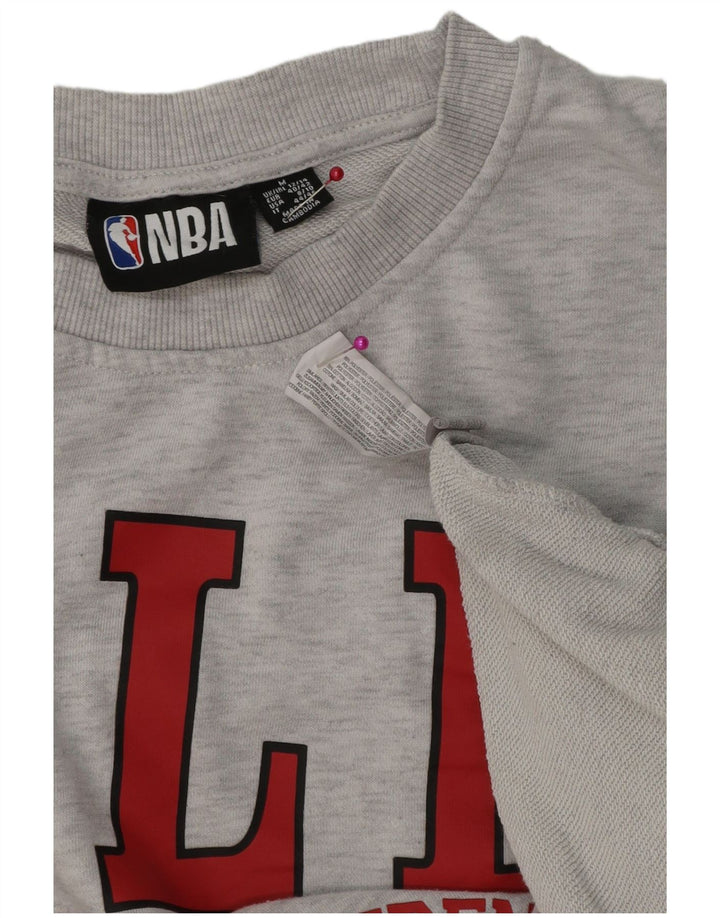 Felpa con grafica NBA Chicago Bulls da donna UK 12/14 Grigio medio
