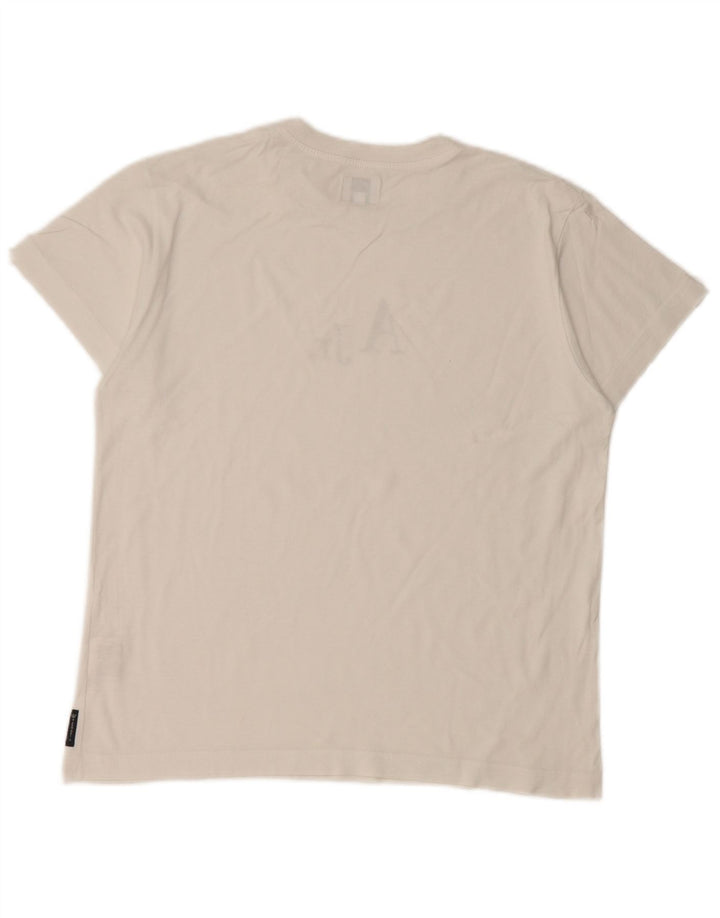 ARMANI JUNIOR T-shirt grafica per ragazzi 11-12 anni in cotone bianco