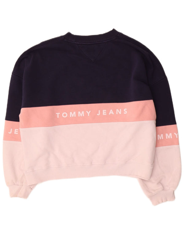 Felpa oversize da donna Tommy Hilfiger UK 10 Small Blu Navy