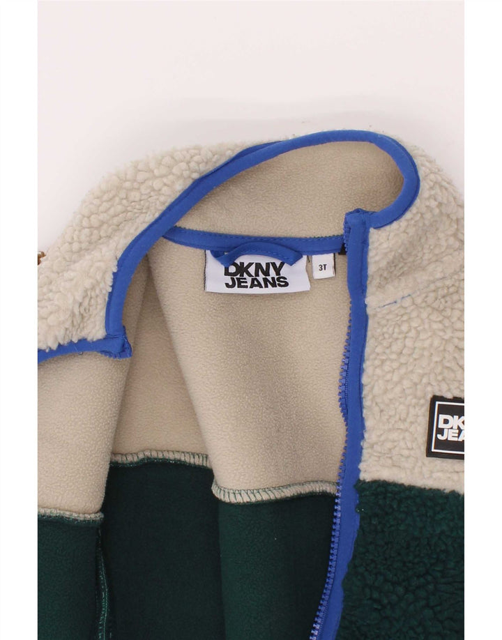 Giacca in pile Dkny da bambino 2-3 anni in poliestere color block multicolore