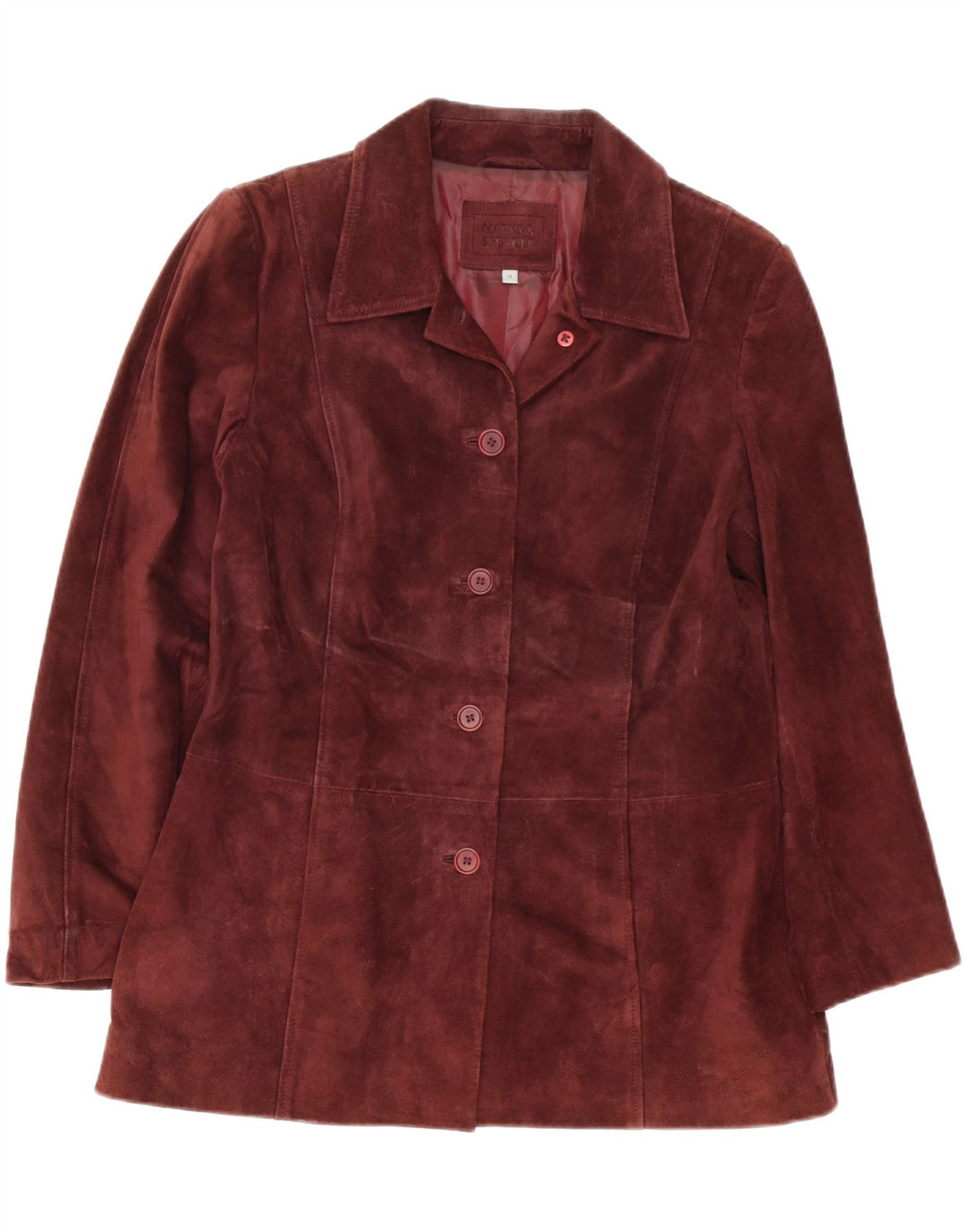 Giacca blazer a 5 bottoni da donna Marks & Spencer UK 14 Borgogna media
