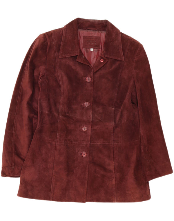 Giacca blazer a 5 bottoni da donna Marks & Spencer UK 14 Borgogna media