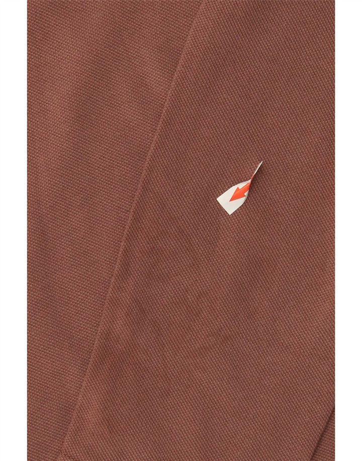 Polo da uomo a maniche lunghe Fat Face in cotone marrone medio