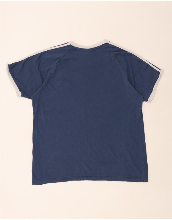 ADIDAS Mens T-Shirt Top XL Blue Cotton