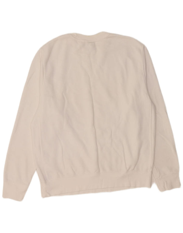 NIKE Mens Sweatshirt Jumper Medium White Cotton