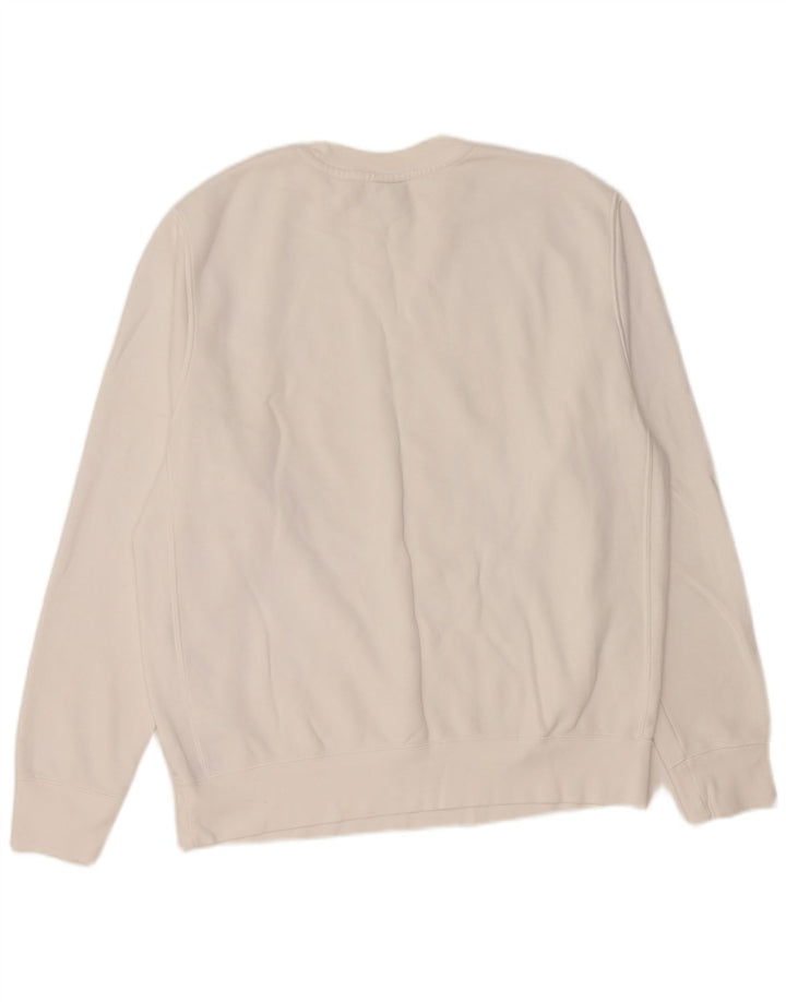 NIKE Felpa da uomo Maglione in cotone bianco medio