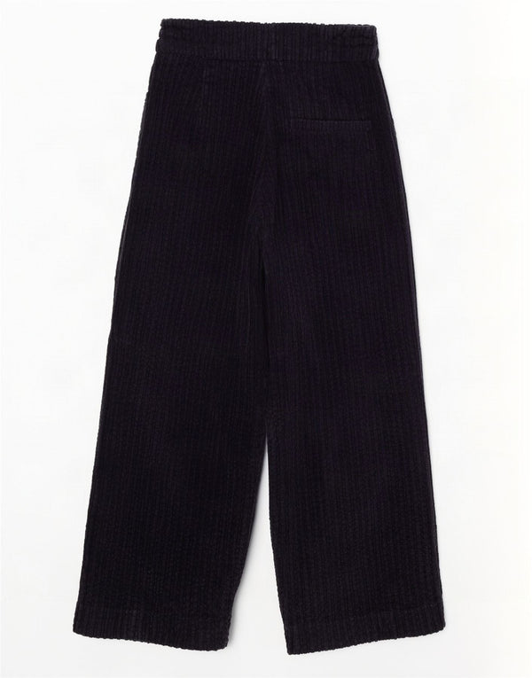 Pantaloni in velluto a coste a gamba larga da donna Marks & Spencer UK 6 XS W24 L22 Blu navy