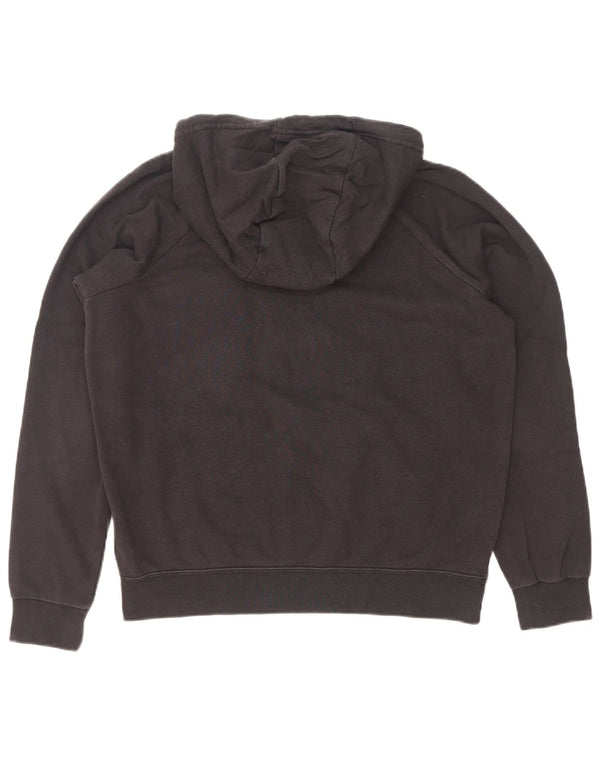 Felpa con cappuccio oversize da donna Nike UK 10 piccola in cotone nero
