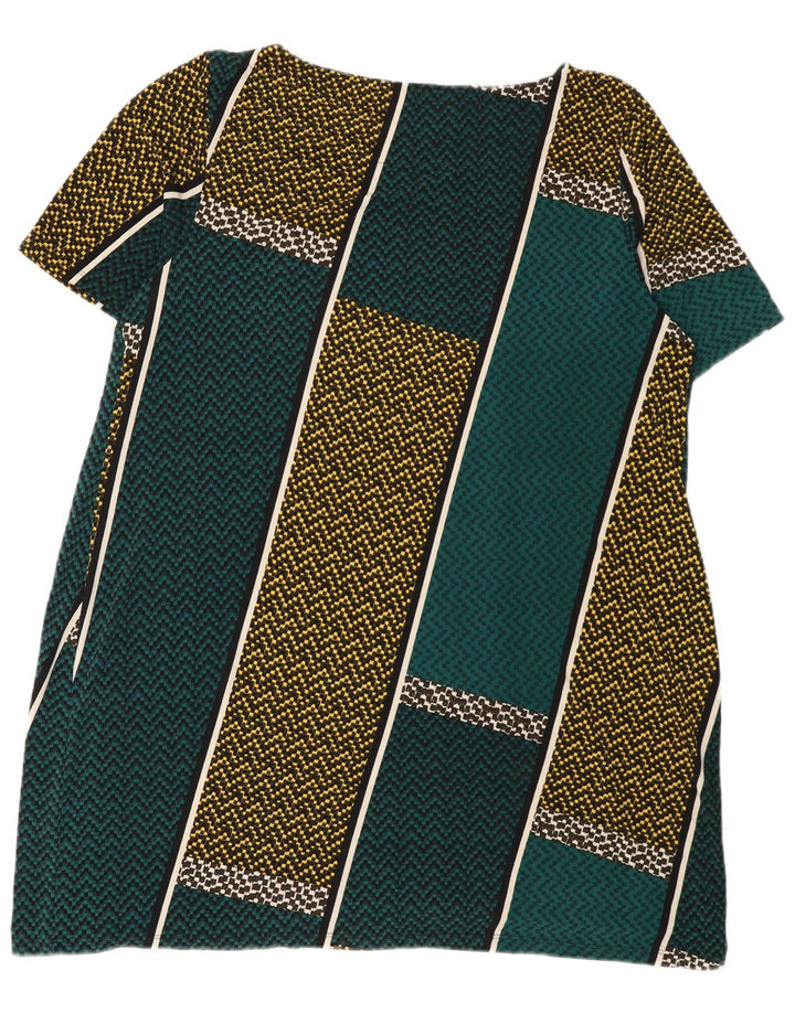 Abito a trapezio da donna Marks & Spencer UK 22 3XL Poliestere color block verde
