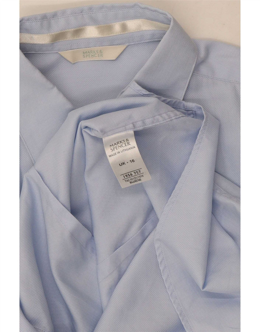Camicia formale da donna Marks & Spencer UK16 grande cotone blu