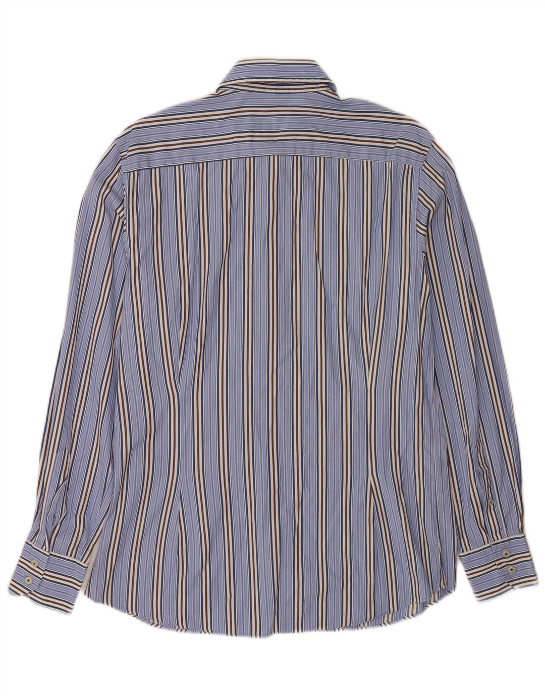 Camicia Uomo Massimo Dutti Cotone Righe Grandi Blu