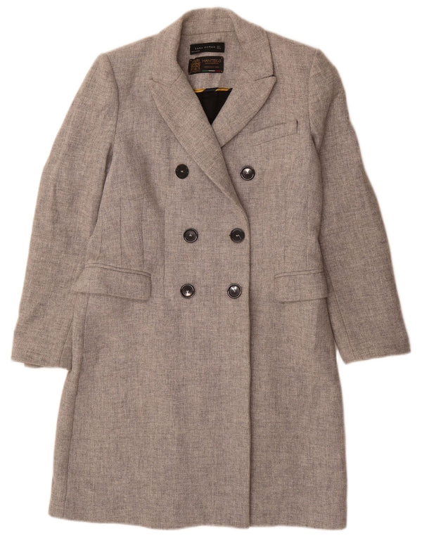 Cappotto doppiopetto da donna Zara UK 14 Lana grigio medio