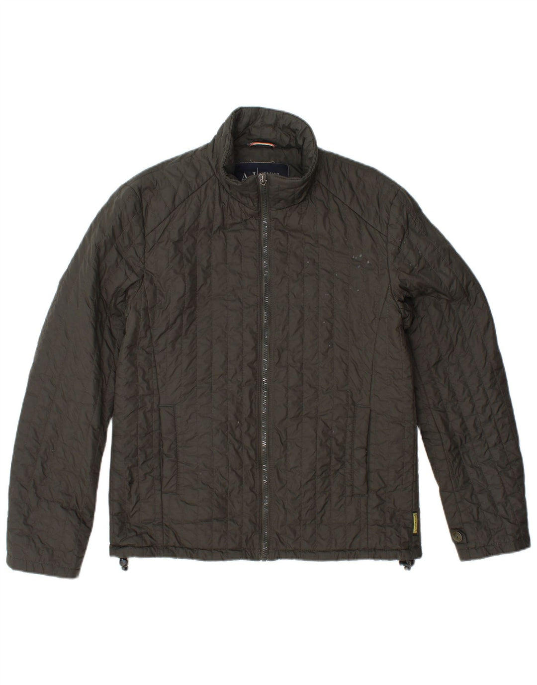 ARMANI JEANS Giacca imbottita da uomo UK 36 Small Khaki Poliammide