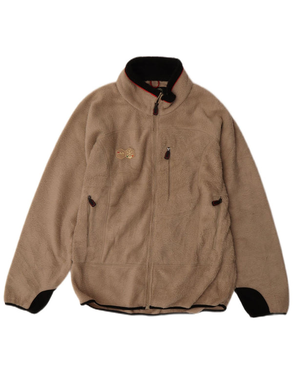 Giacca in pile da uomo Fila UK 42 XL Poliestere beige